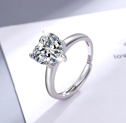 Blissful heart shaped ring