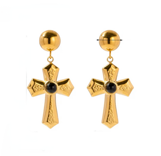 Dangle Cross Earrings